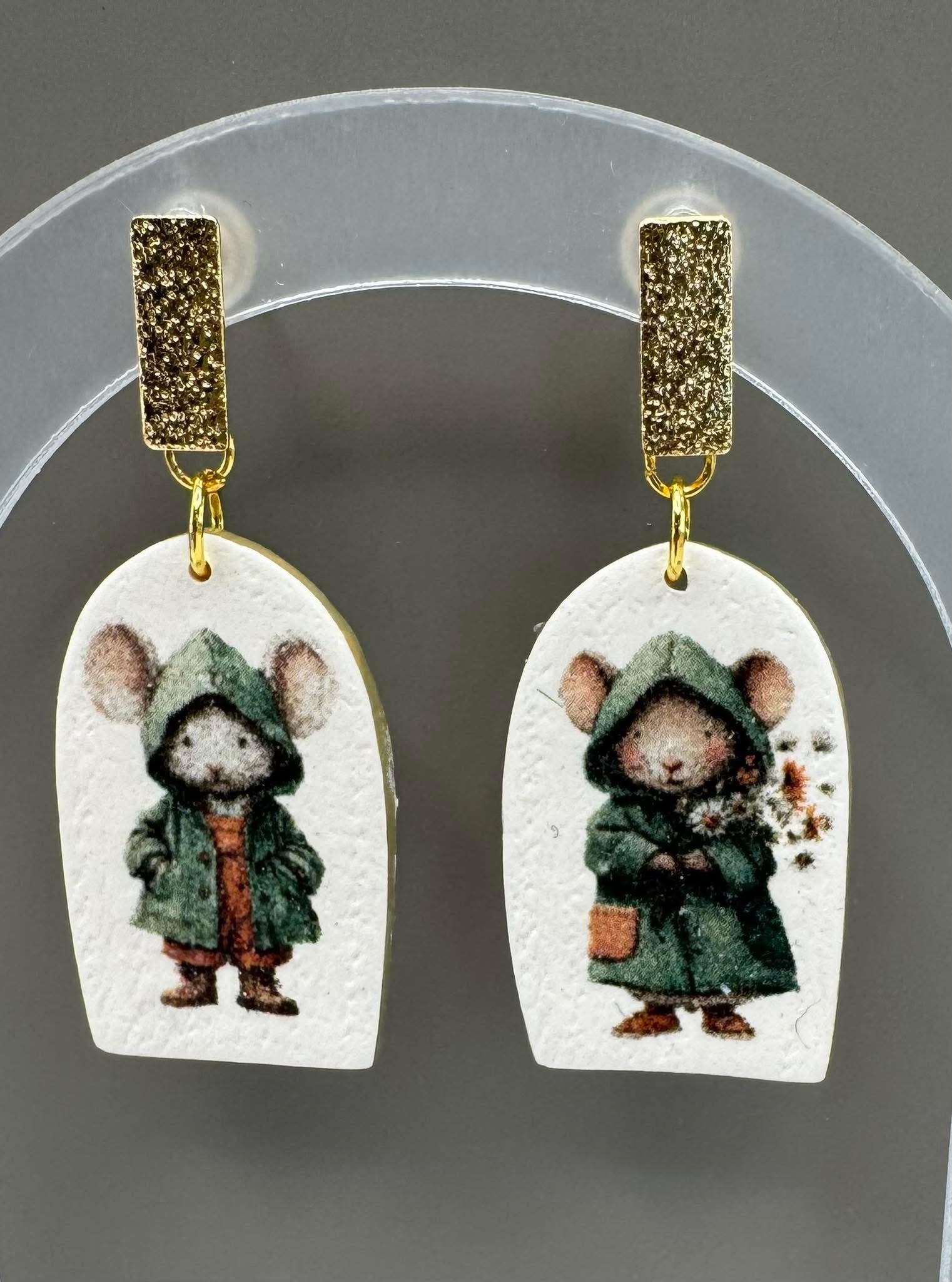 Woodland Mouse Storybook Earrings