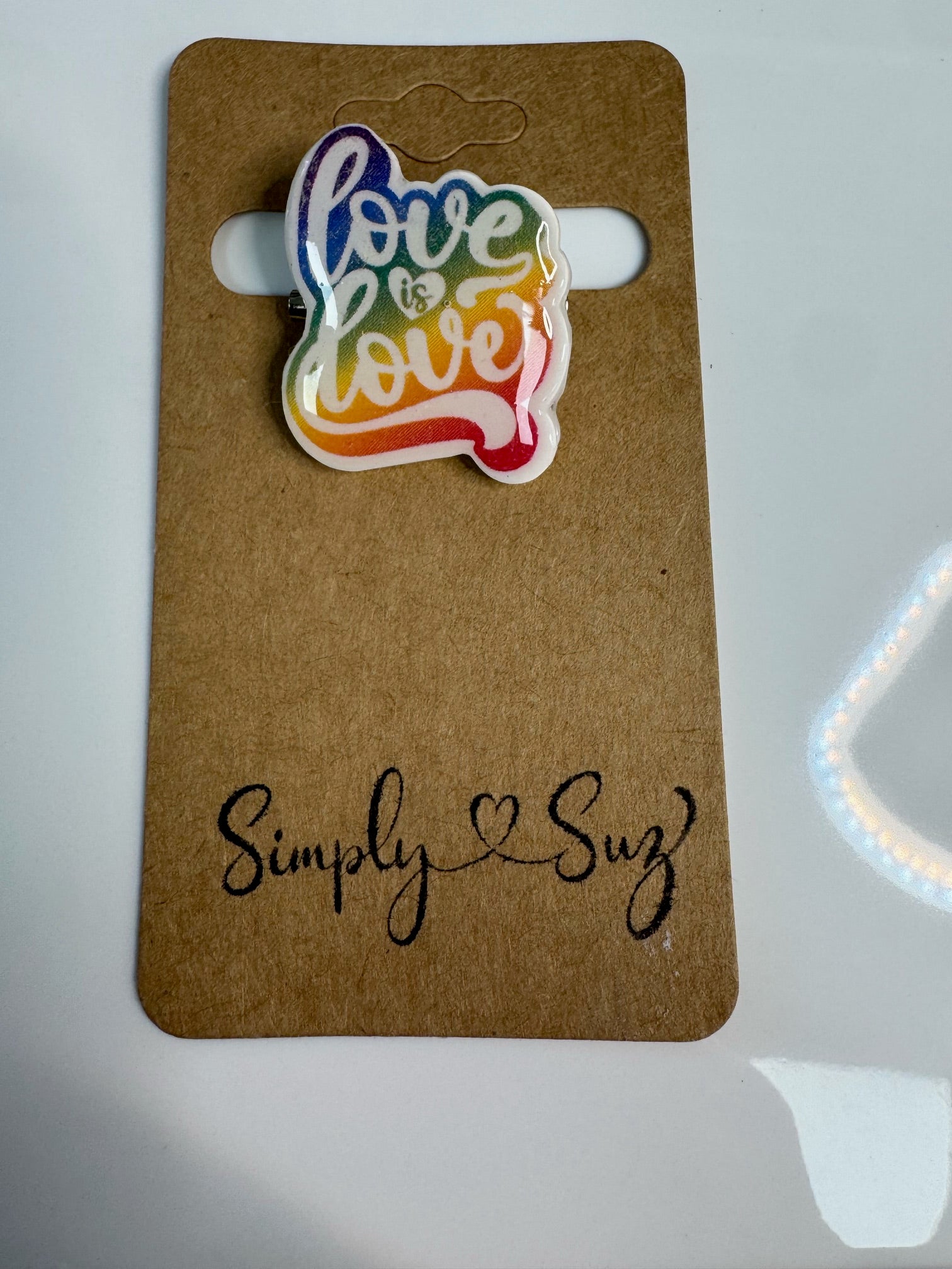 Love Is Love Rainbow Pin