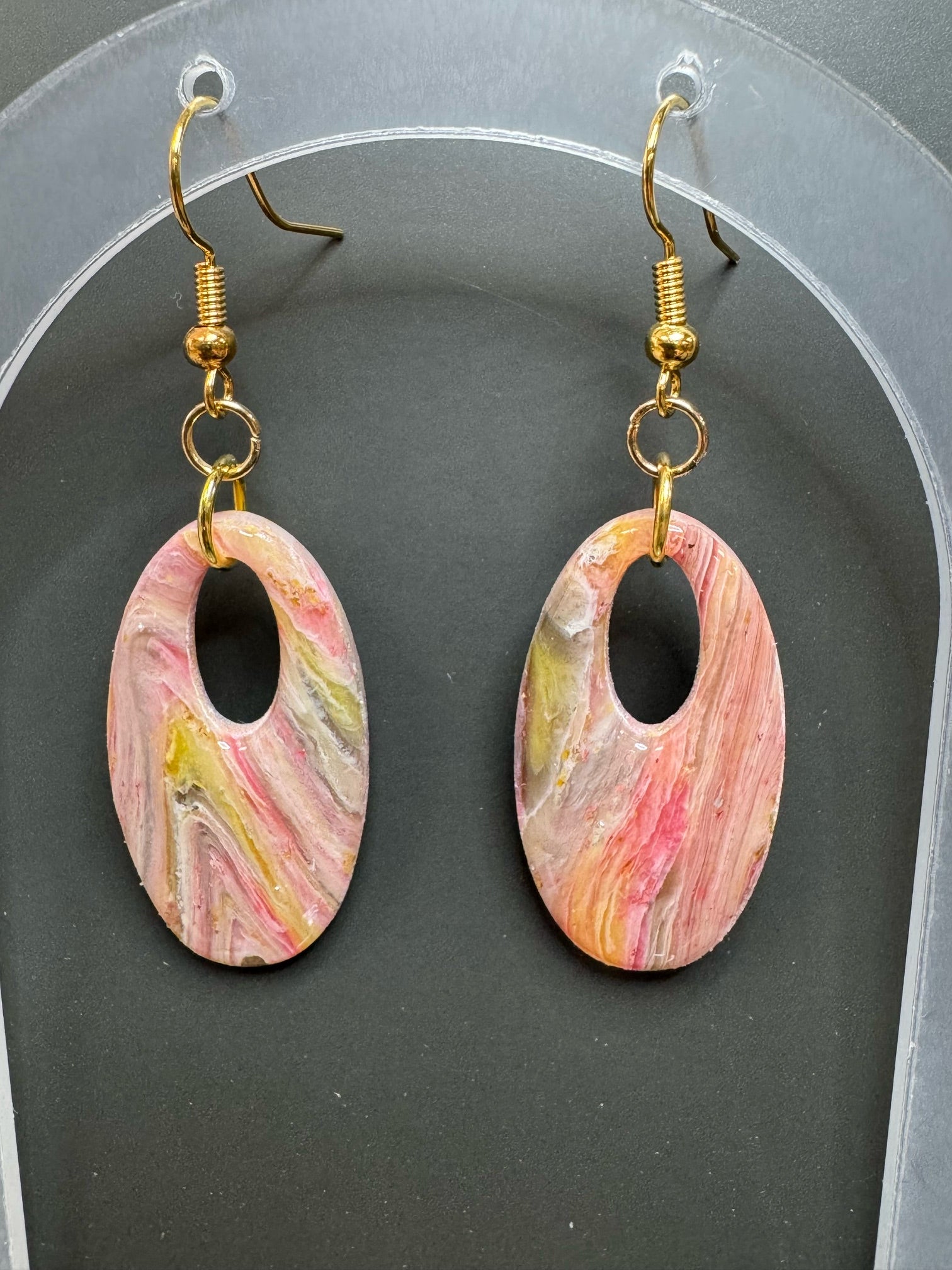 Rosewater Oval Earrings