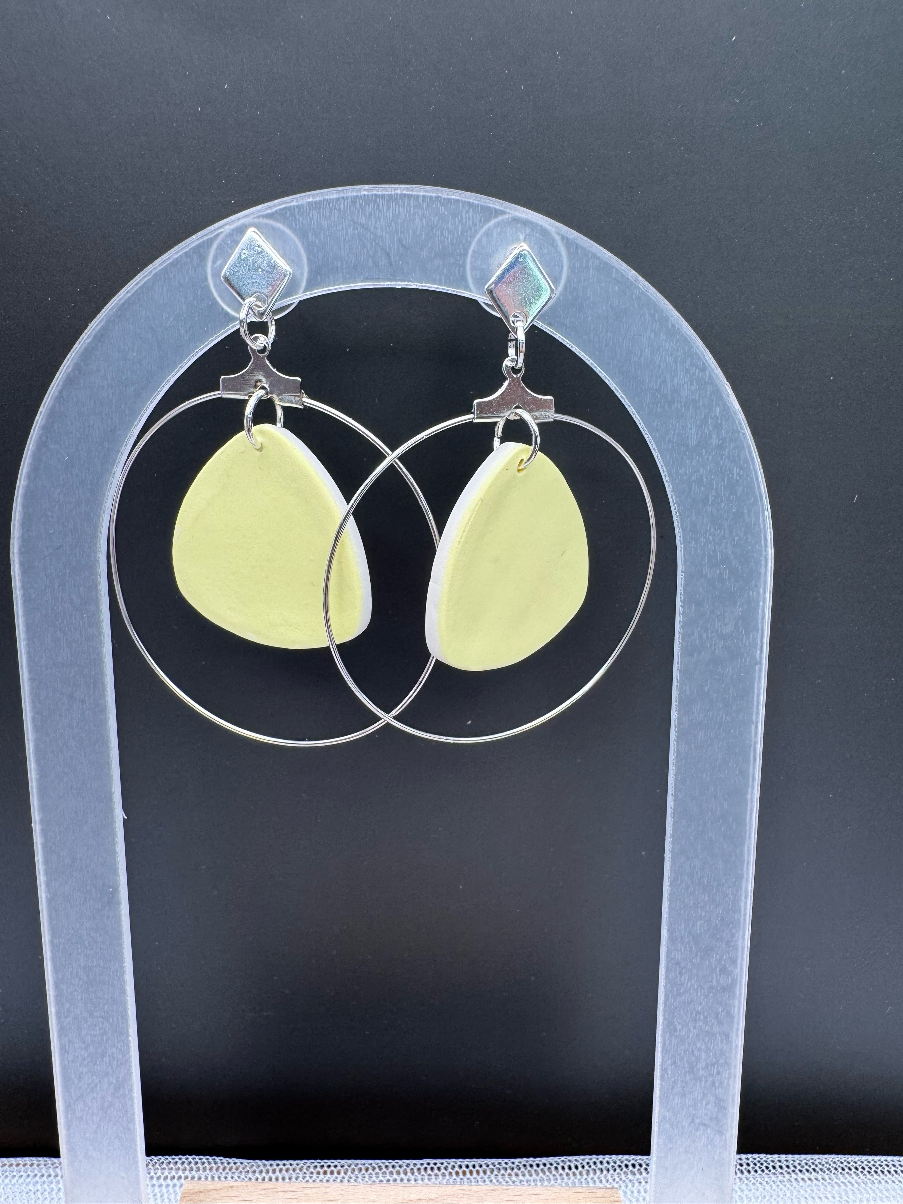 Golden Glow Teardrop Hoop Earrings
