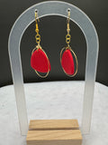 Scarlet Petal Frame Earrings