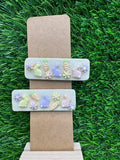 Spring Bunny Garden Hair Clips