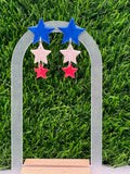 Patriotic Star Trio Earrings