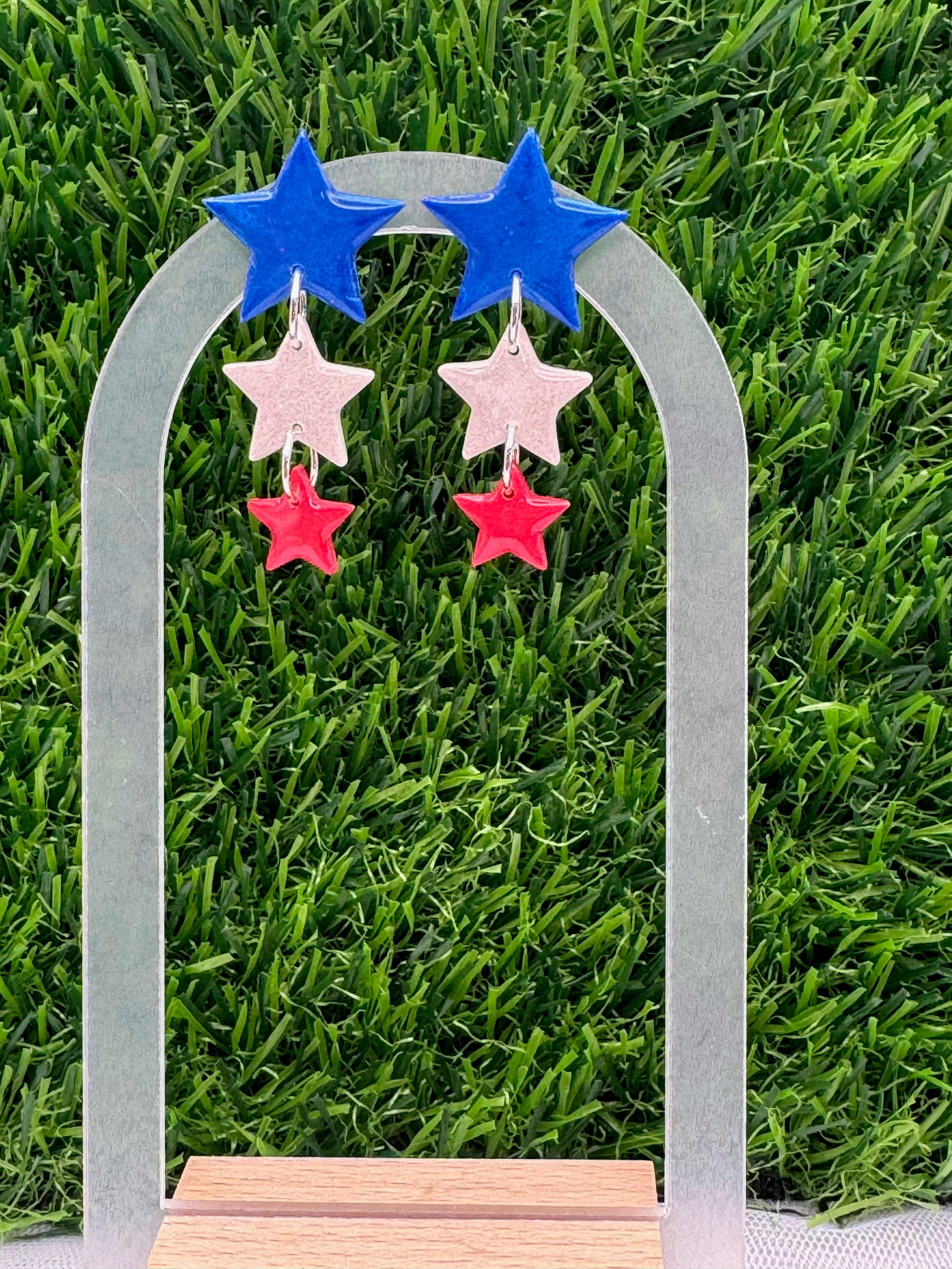 Patriotic Star Trio Earrings