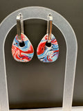 Patriotic Swirl Drop Earrings