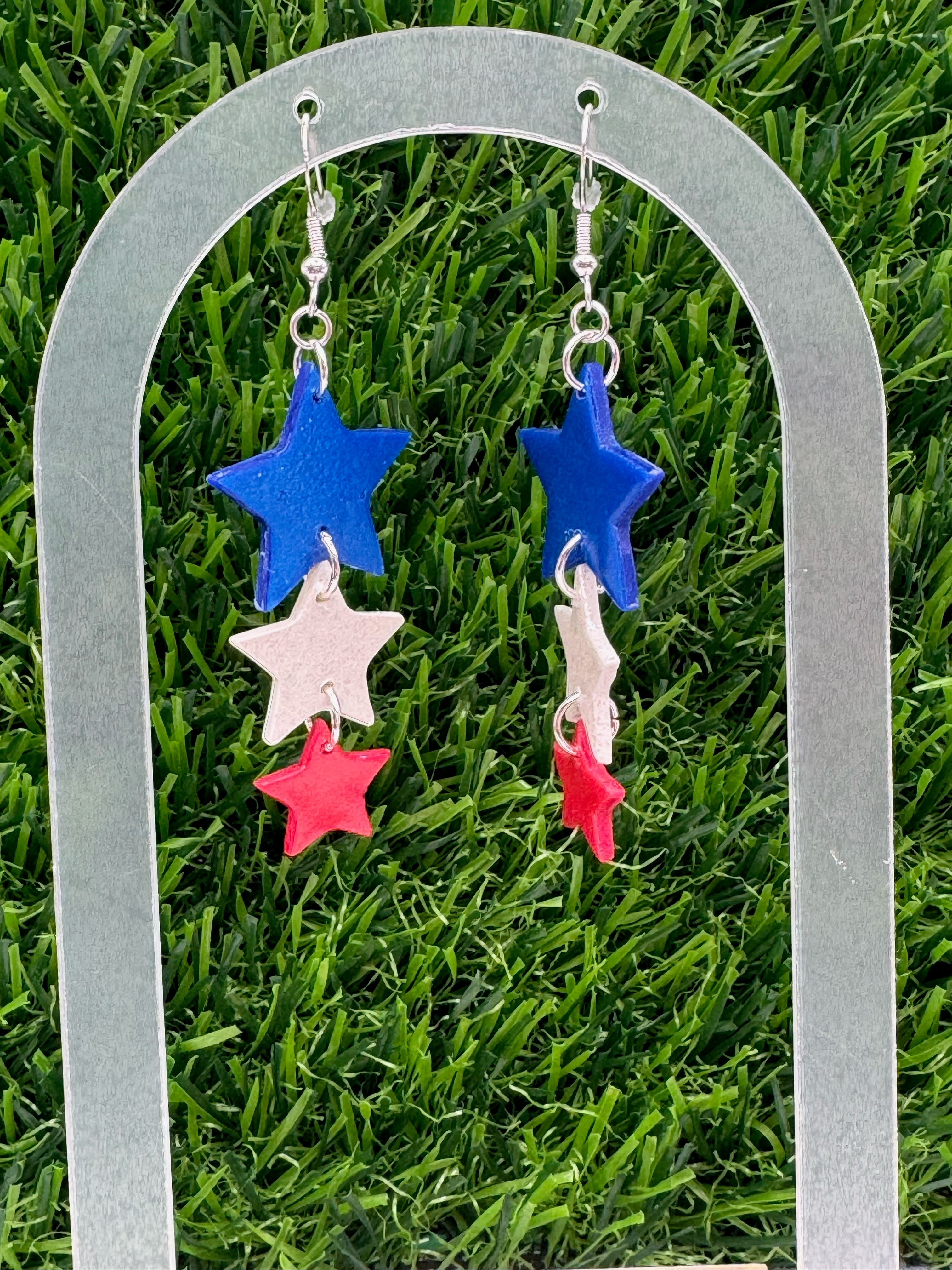 Americana Triple Star Earrings
