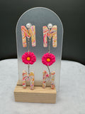 Pink Blossom Drop Earrings