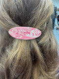 Rose Swirl Oval Hair Clip