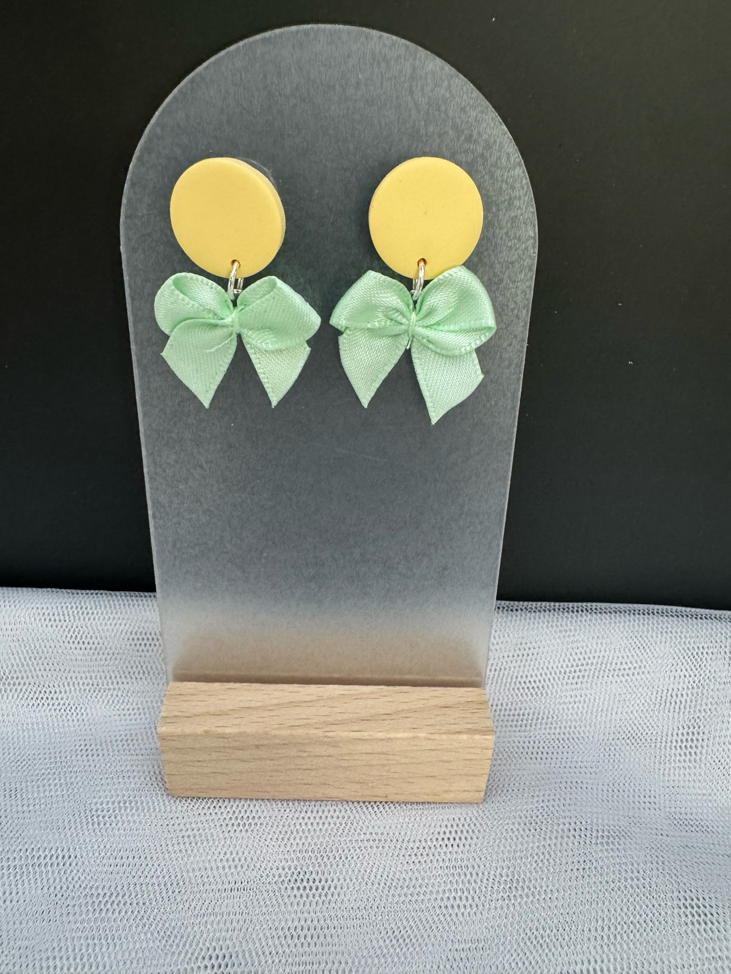 Lemon Drop Bow Stud Dangles