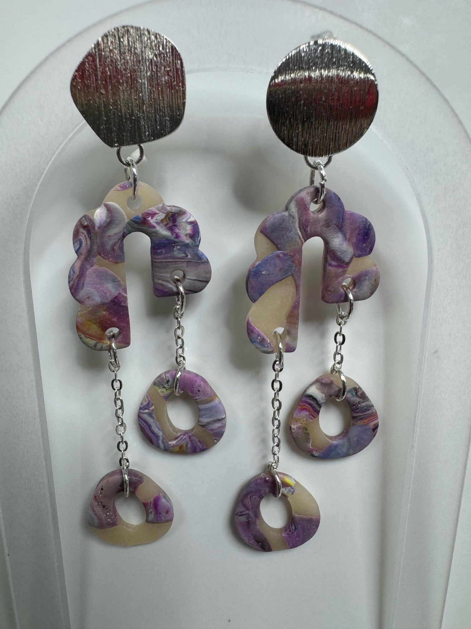 Marble Sands Trio Drop Earrings