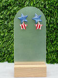 Americana Double Star Earrings