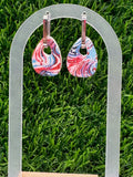 Patriotic Marble Teardrop Earrings