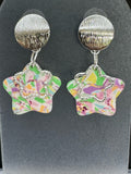 Stardust Pastel Mosaic Star Earrings