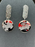 Midnight Ember Foil Earrings
