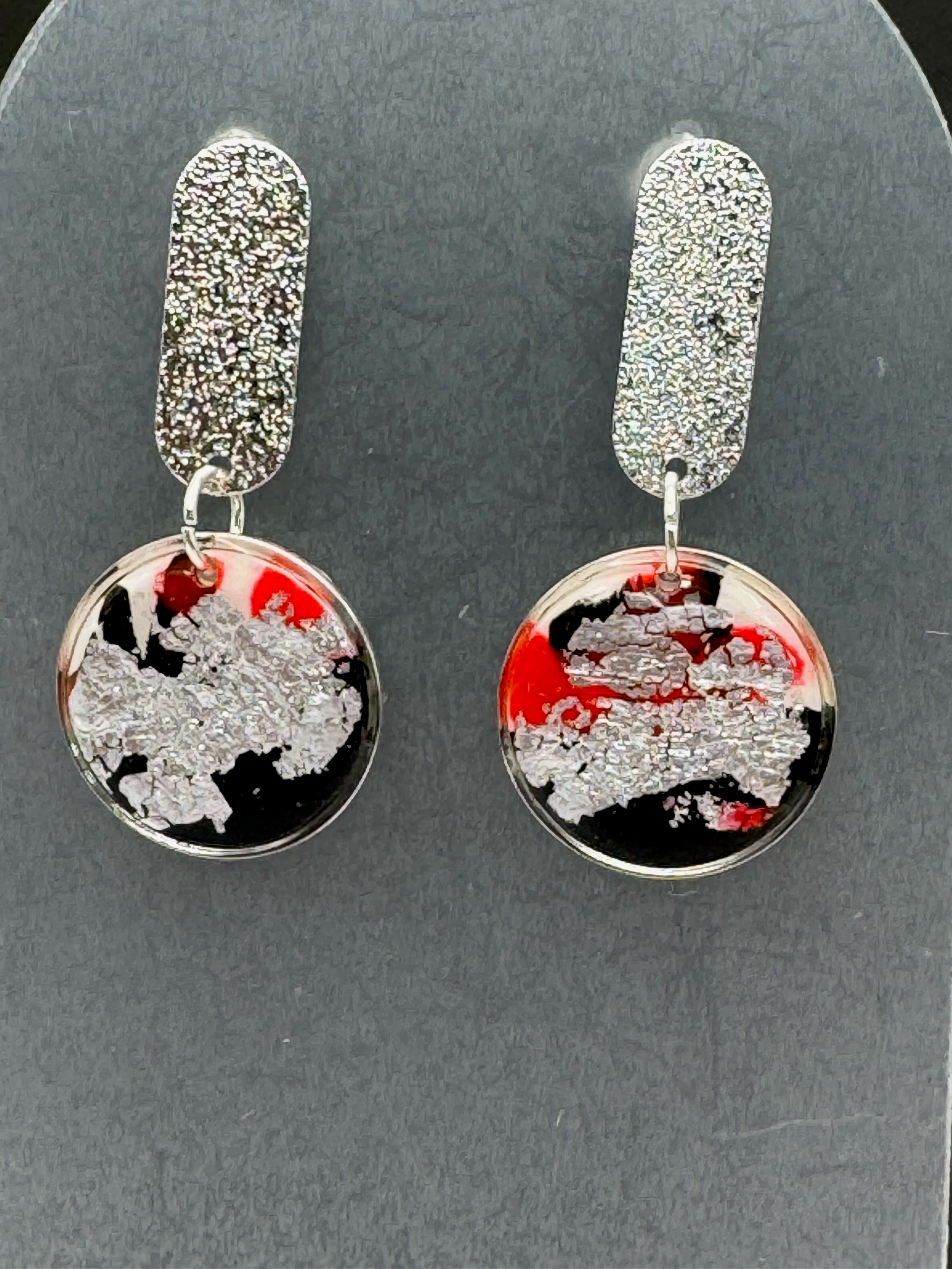 Midnight Ember Foil Earrings