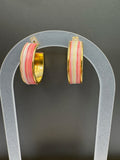 Blush Cream Hoop Earrings