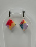 Rainbow Mosaic Dangle Earrings