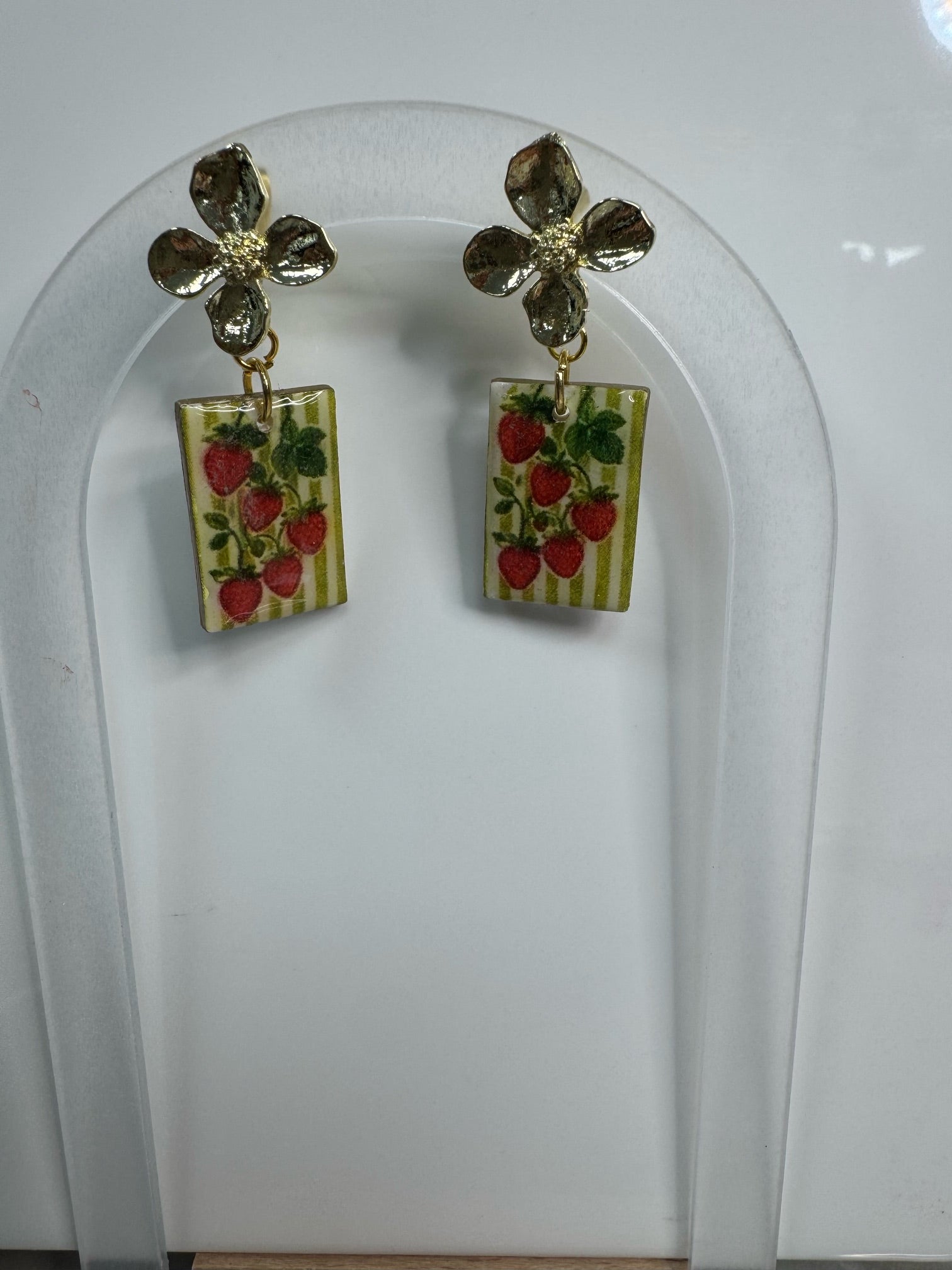 Strawberry Garden Drop Earrings