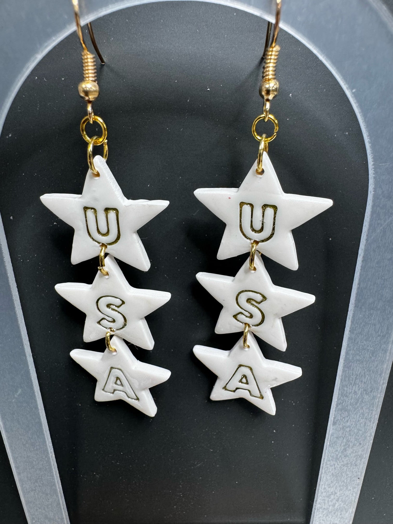 USA Star Stack Earrings