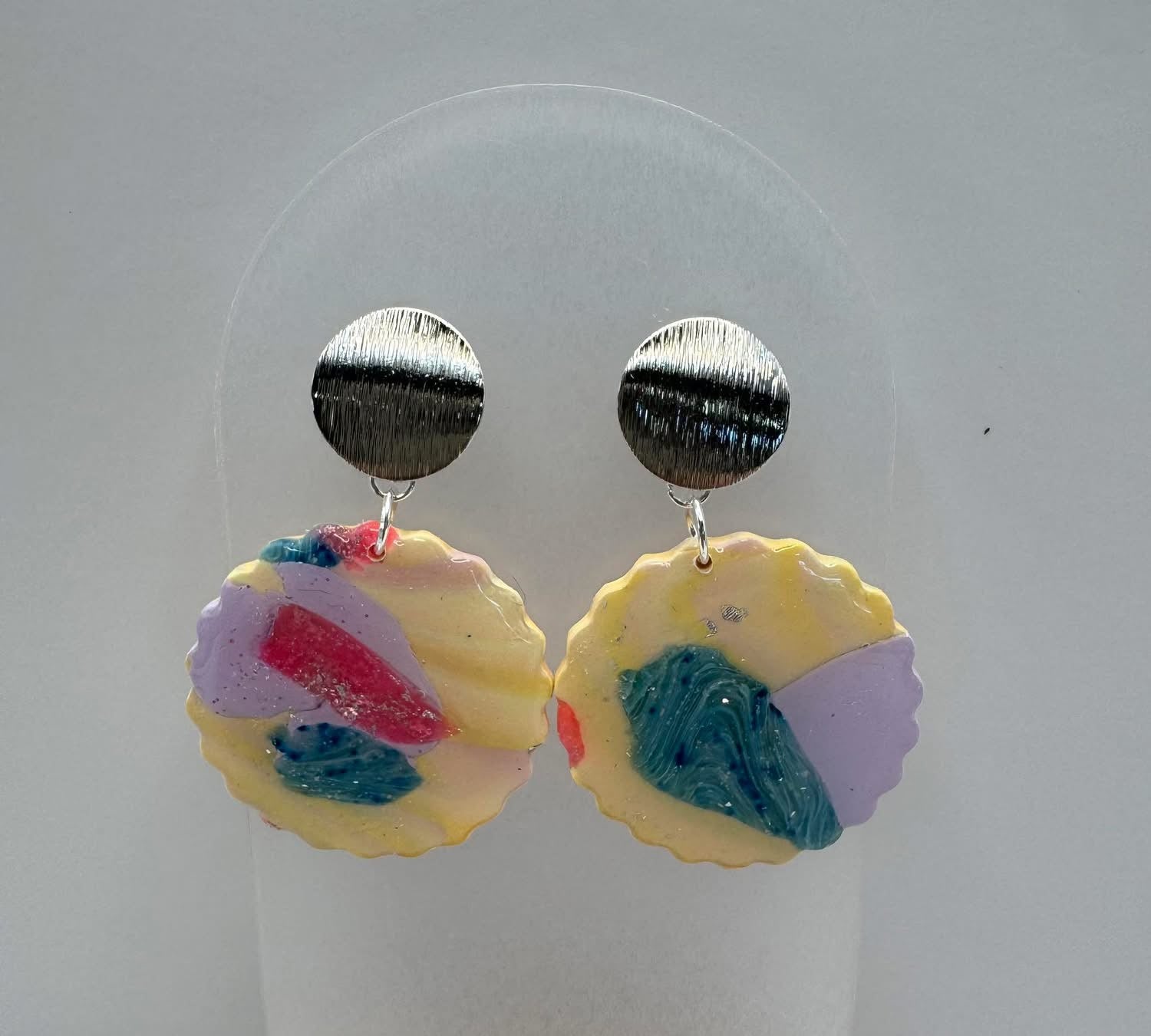 Pastel Mosaic Bloom Earrings