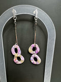 Marble Double‑Oval Earrings